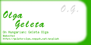 olga geleta business card